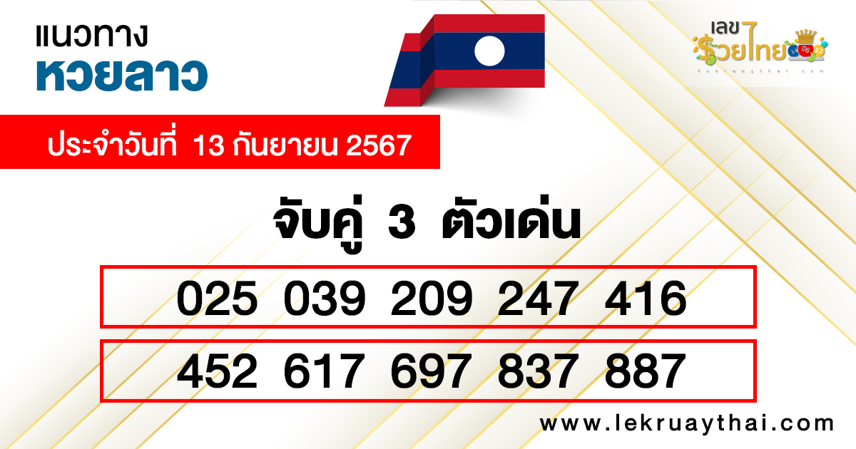 แนวทางหวยลาววันนี้ แม่นๆ วันนี้-"Today's Lao lottery guideline, accurate today"