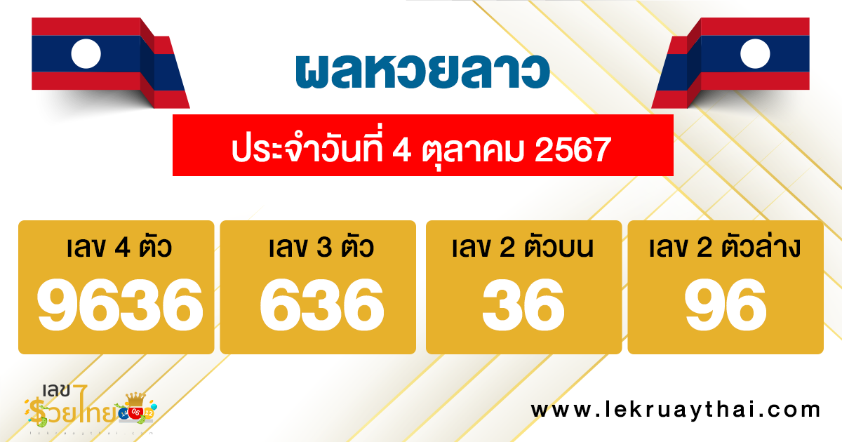 ผลหวยลาว "laos lottery results"