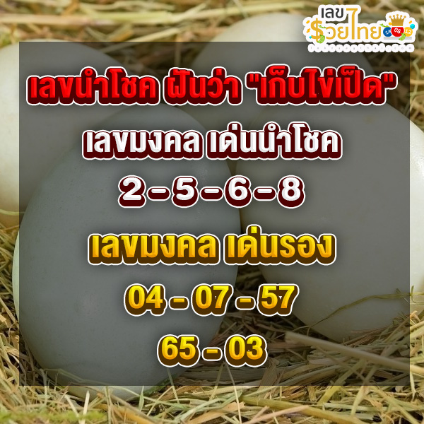 ฝันเห็นไข่เป็ด 3 ฟอง-"Dream of seeing 3 duck eggs"