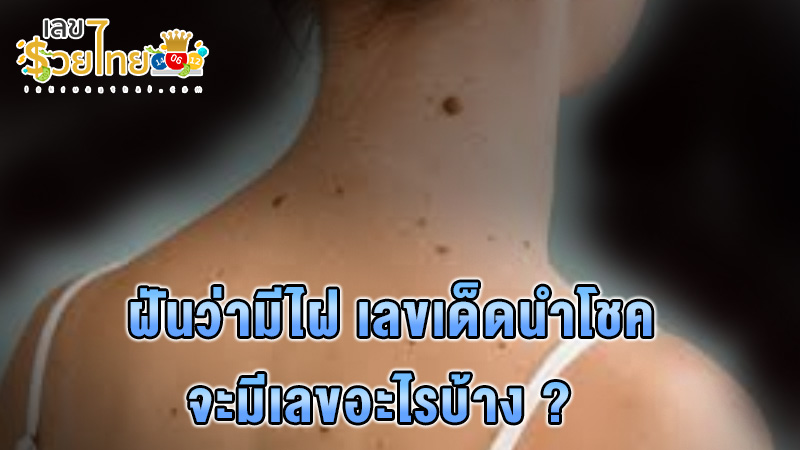 ฝันเห็นไฝเม็ดใหญ่ -"I dreamed of seeing a large mole."