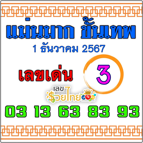 แม่นมากขั้นเทพ 1 12 67-"Very accurate, divine 1 12 67"