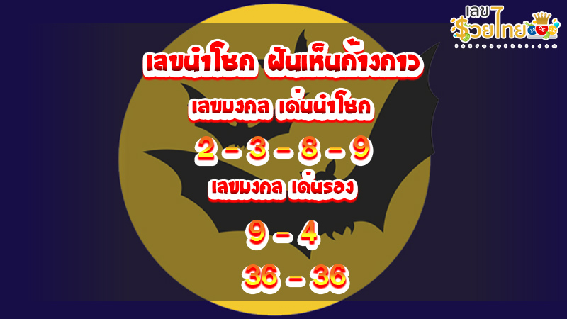 ฝันเห็นค้างคาวดูดเลือด-"Dream of seeing a blood-sucking bat"