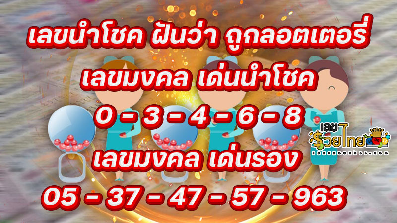 ฝันว่าถูกลอตเตอรี่รางวัลใหญ่ - "Dreaming of winning a big lottery prize"