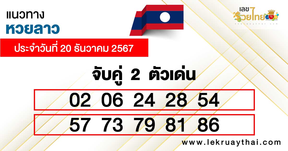 เลขเด่นหวยลาว 2 ตัว-"Lao lottery lucky numbers, 2 digits"
