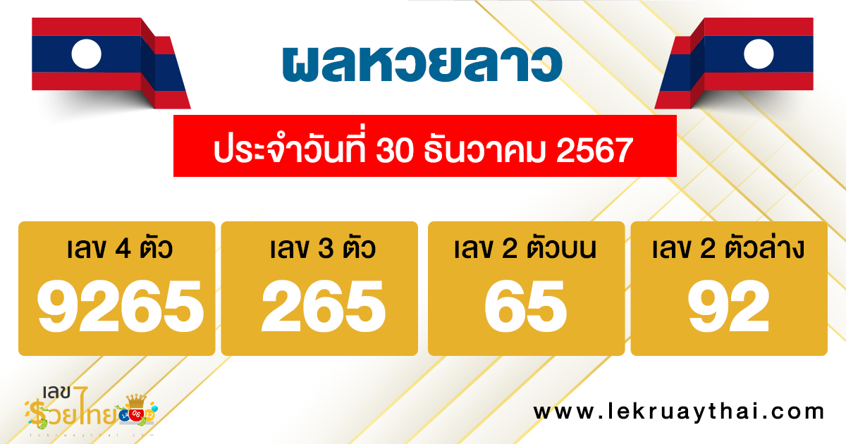 ผลหวยลาว "Laos-lottery-results"