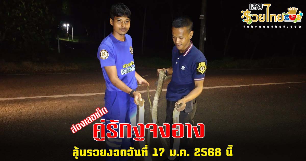 ส่องเลขเด็ดคู่รัก “งูจงอาง” บุกบ้านอดีตตร. อึ้งตรงบ้านเลขที่บองหลาบุกก่อนหน้านี้ แห่ตีเลขเด็ดเสี่ยงโชค ลุ้นรวยงวด 17 ม.ค.นี้