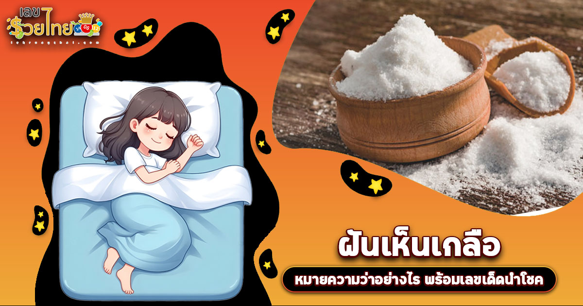 ฝันเห็นเกลือ หมายความว่าอย่างไร พร้อมเลขเด็ด แม่นๆ ที่ควรรู้เกี่ยวกับความฝัน ห้ามพลาด เช็กเลย!