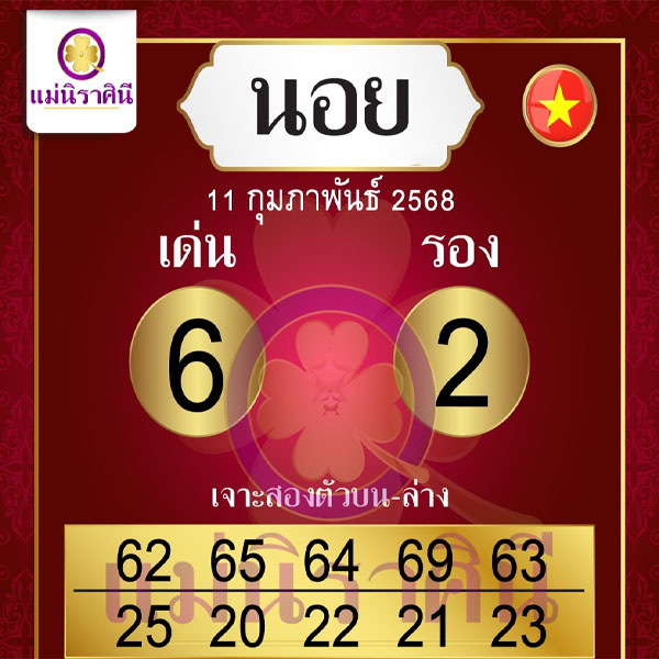 รูปภาพเลขเด็ดแนวทางหวยฮานอยจากแม่นิราศินีของ lekdedonline