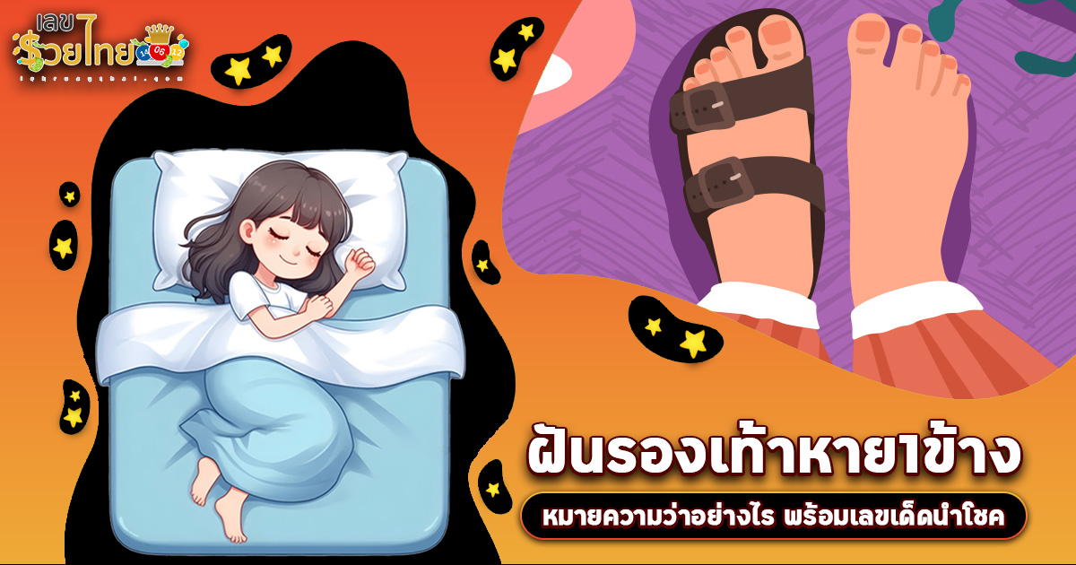 ฝันรองเท้าหาย1ข้าง ทำนายว่าอะไร? ความหมาย แจกเลขเด็ดที่อาจเปลี่ยนชีวิตคุณได้