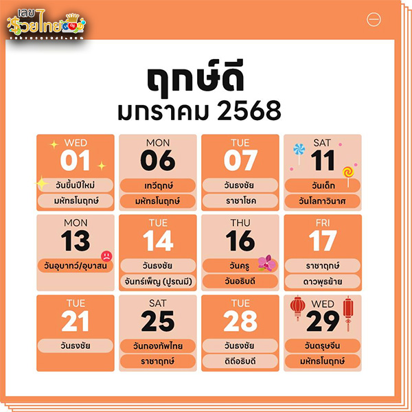รูปภาพฤกษ์ดี มกราคม2568 ของ lekdedonline