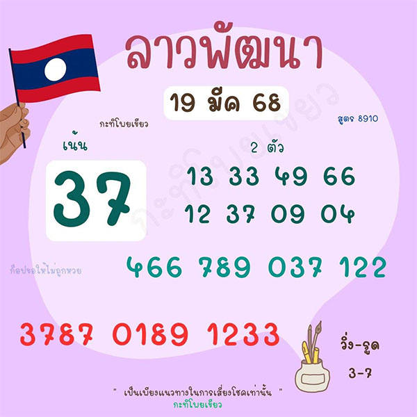 รูปภาพแนวทางหวยลาวพัฒนาของ lekdedonline