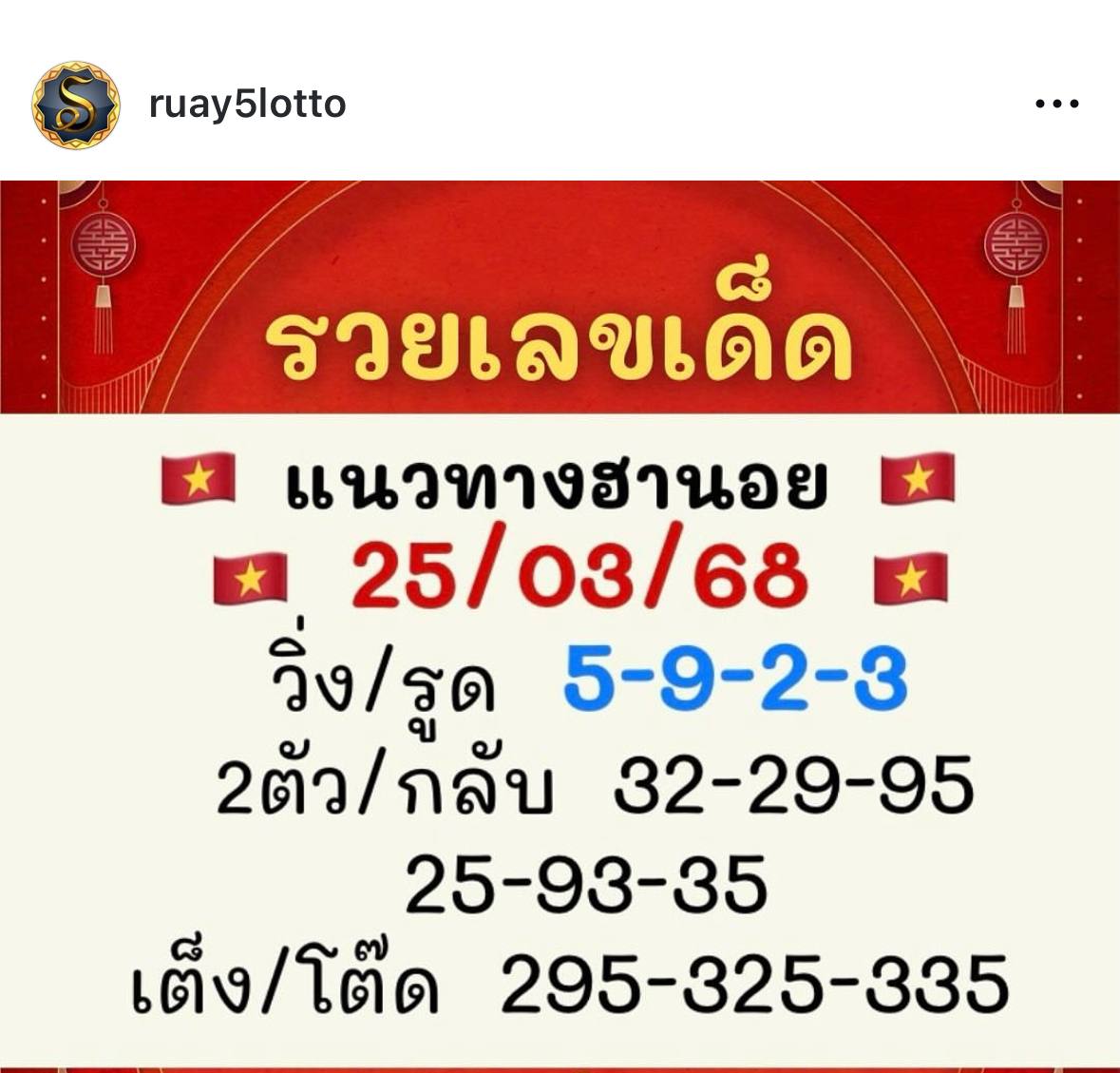 รูปภาพแนวทางหวยฮานอยแม่น ๆวันนี้ของ lekdedonline