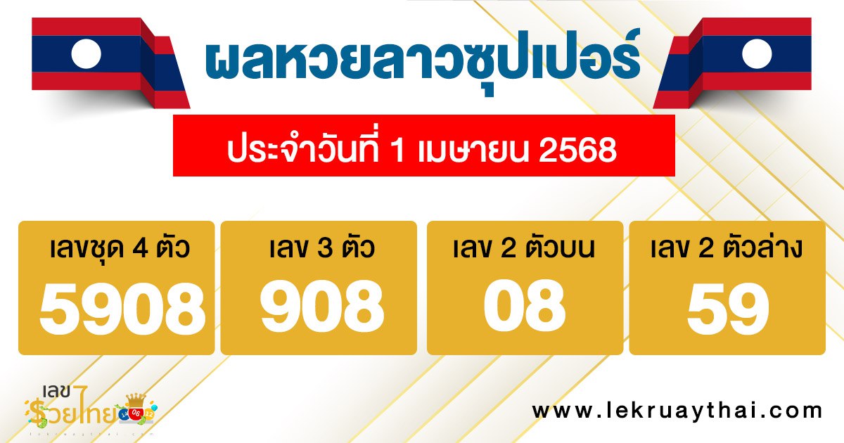 รูปภาพผลหวยลาวซุปเปอร์ของ lekdedonline