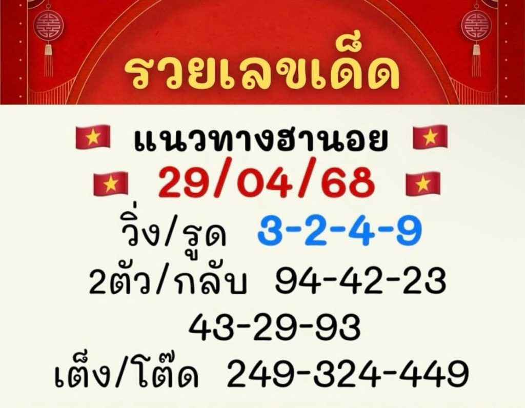 รูปภาพเลขเด็ดหวยฮานอยของ lekdedonline