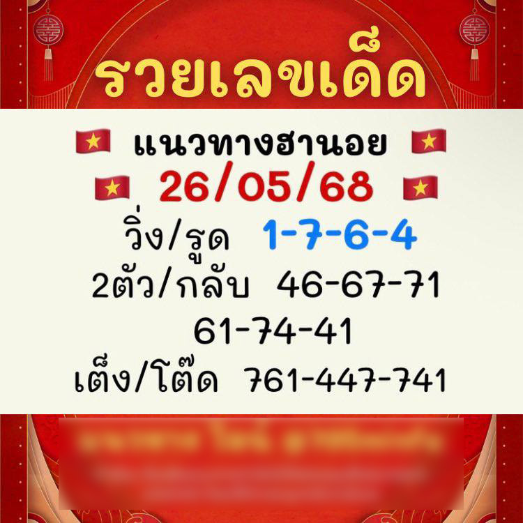รูปภาพแนวทางหวยฮานอยของ lekdedonline