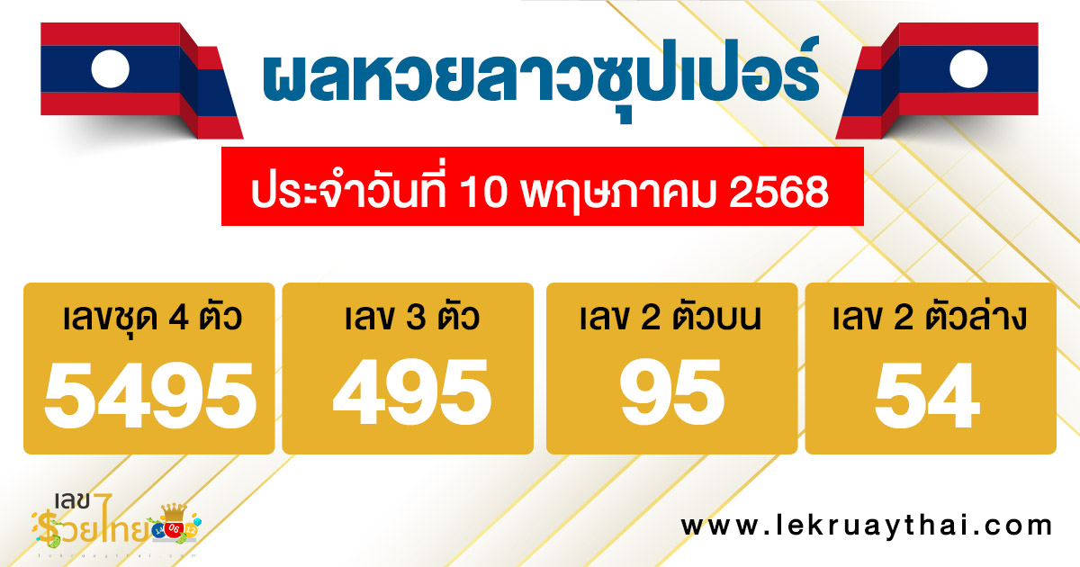 รูปภาพผลหวยลาวซุปเปอร์วันนี้ของ heng99