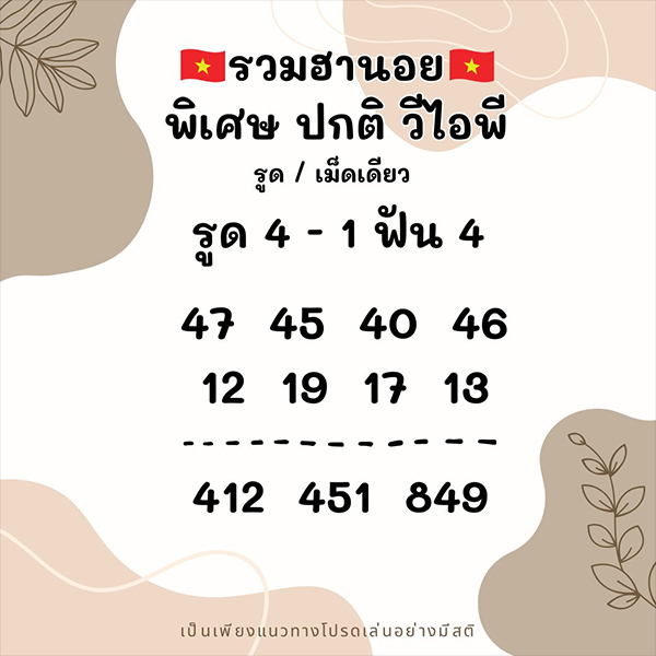 รูปภาพแนวทางหวยฮานอยจากเซียนของ lekdedonline