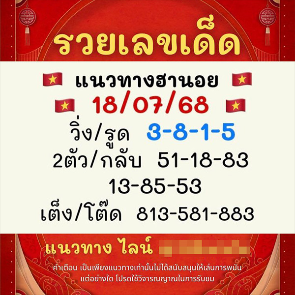 รูปภาพแนวทางฮานอยรวยเลขเด็ดของ heng99