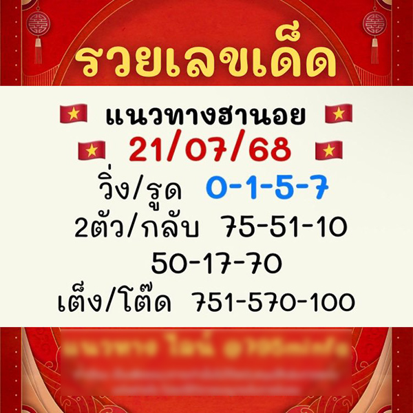 รูปภาพเลขเด็ดหวยฮานอยของ lekdedonline
