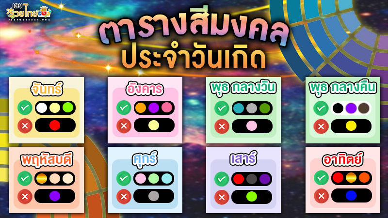 รูปภาพตารางสีมงคล2568ของ lekdedonline