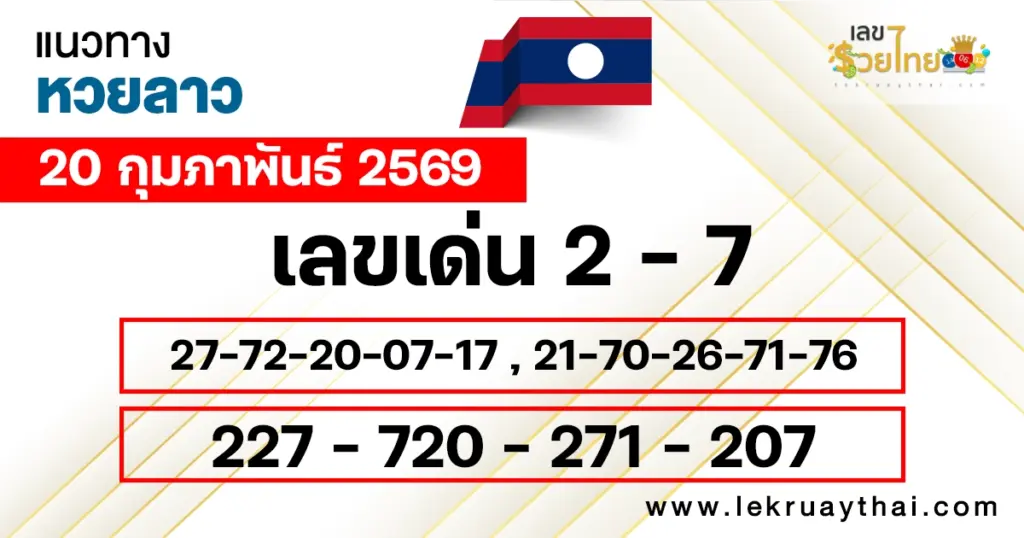 แนวทางหวยลาว 20/2/2569