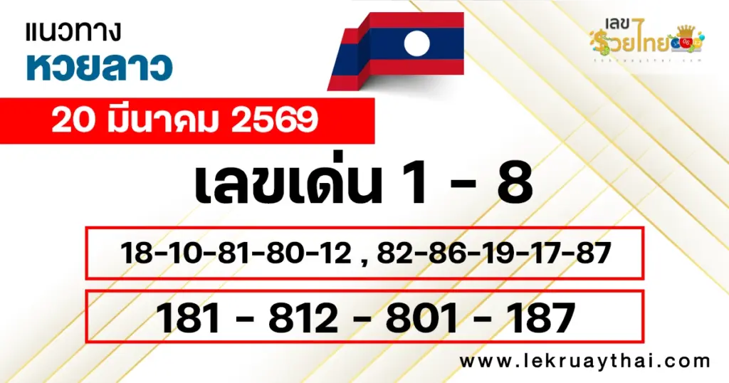 แนวทางหวยลาว 20/3/2569